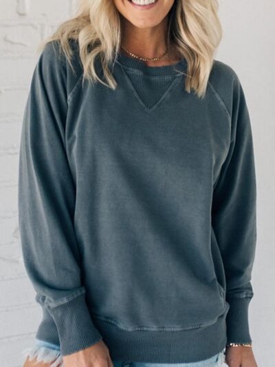 Women's Crew Neck Raglan Sleeve Sweatshirt