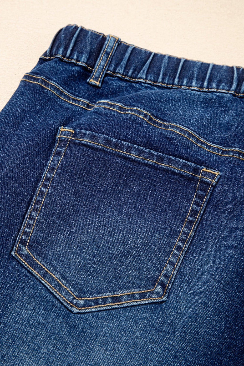 Women's Blue Plus-Size Acid-Wash Lace-Up Jeans