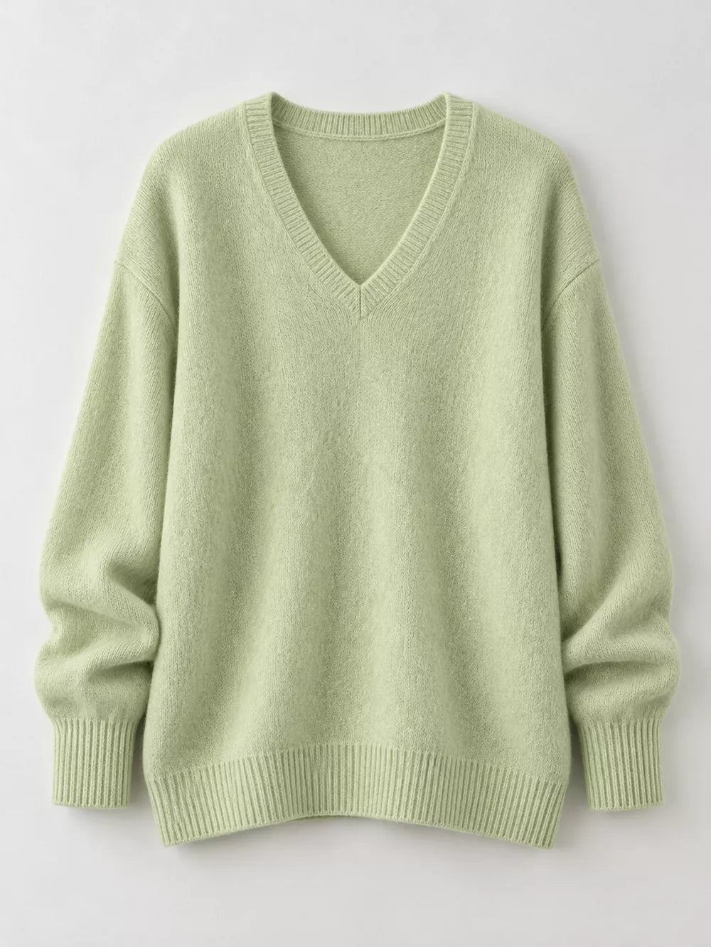 Women's V-Neck Dropped Shoulder Sweater