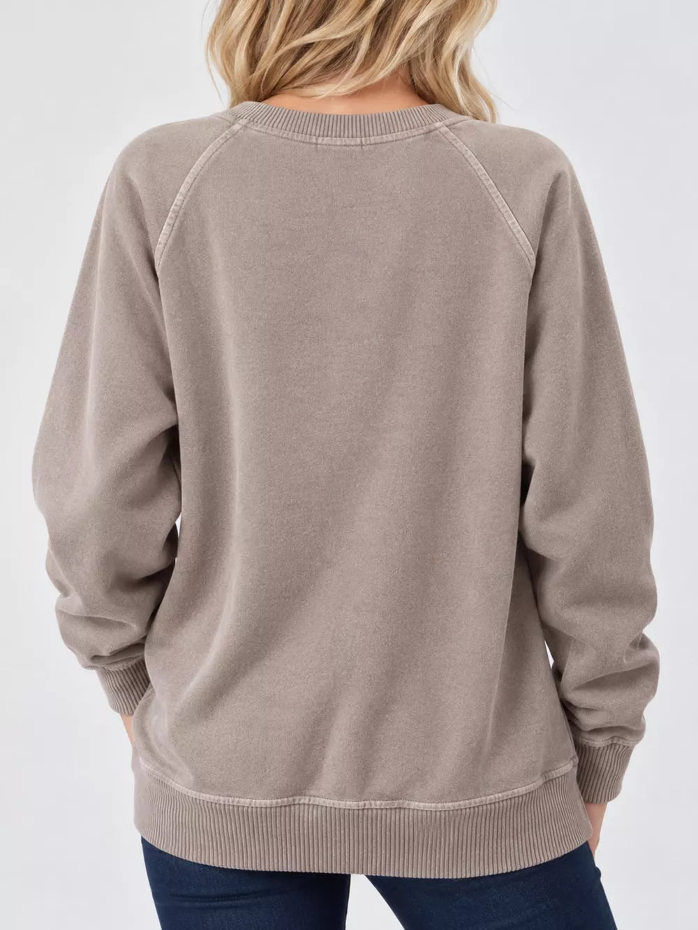 Women's Crew Neck Raglan Sleeve Sweatshirt