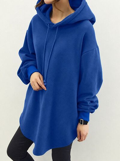 Women's Drawstring Dropped Shoulder Hoodie