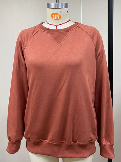 Women's Crew Neck Raglan Sleeve Sweatshirt