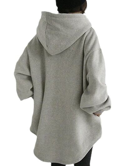Women's Drawstring Dropped Shoulder Hoodie