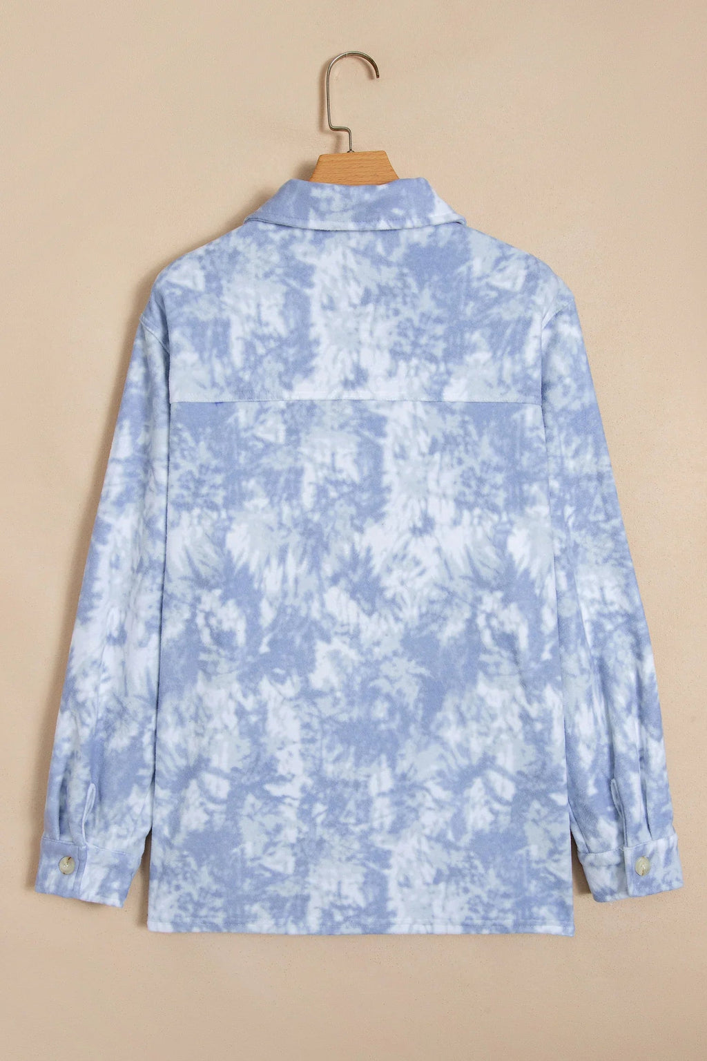 Women's Gray Abstract-Print Fuzzy-Collar Long-Sleeve Tunic Jacket