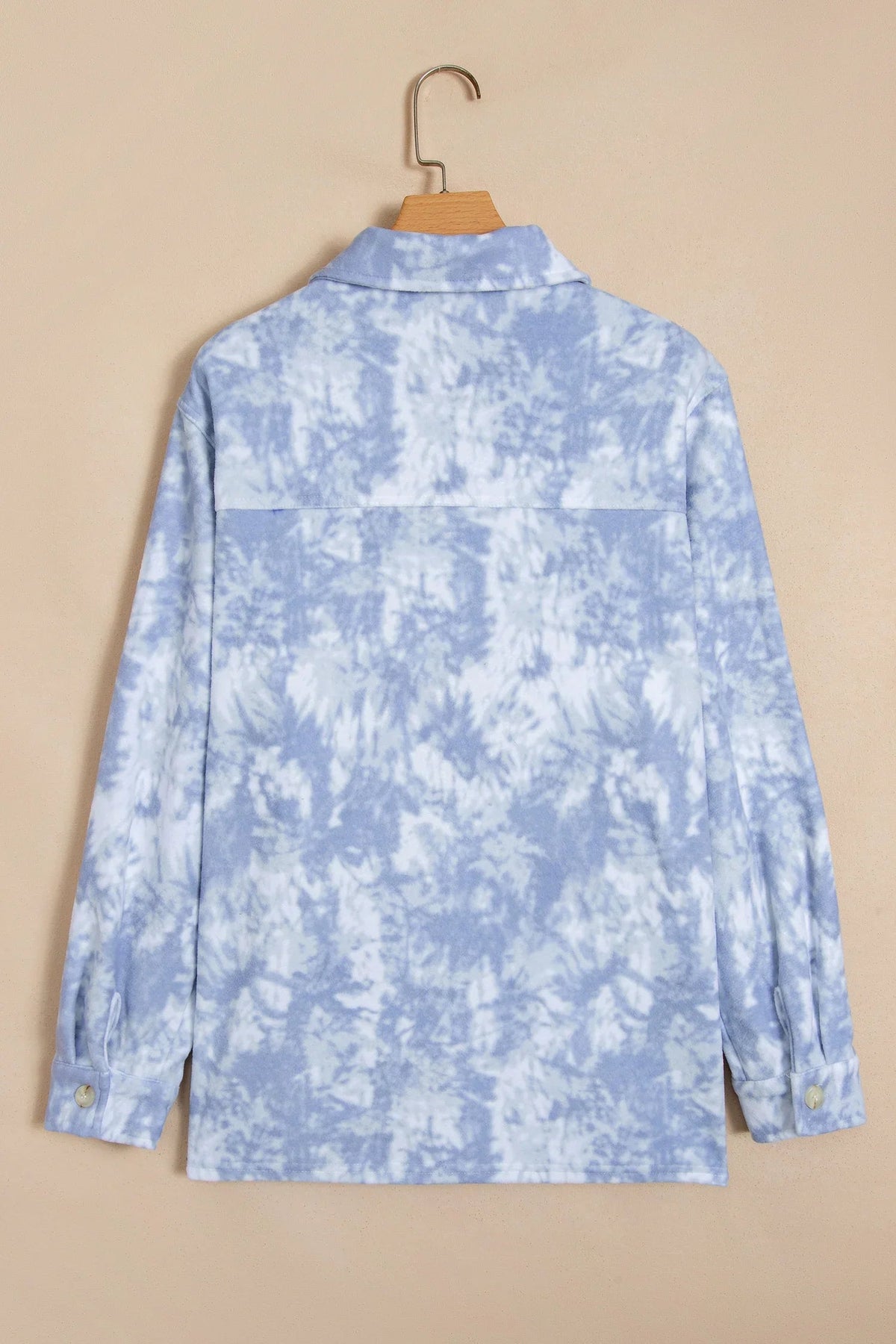 Women's Gray Abstract-Print Fuzzy-Collar Long-Sleeve Tunic Jacket