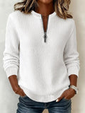Women's Quarter-Zip Textured Sweatshirt