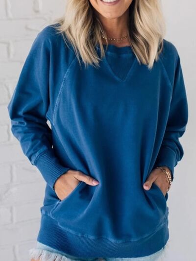 Women's Crew Neck Raglan Sleeve Sweatshirt